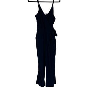 Gilli Navy Blue Sleeveless Strappy Jumpsuit Jumper Medium Ties Side Stretch